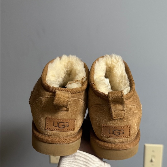 UGG Ultra Mini Women's Tan Suede Ankle Short Boots Booties - Picture 8 of 10